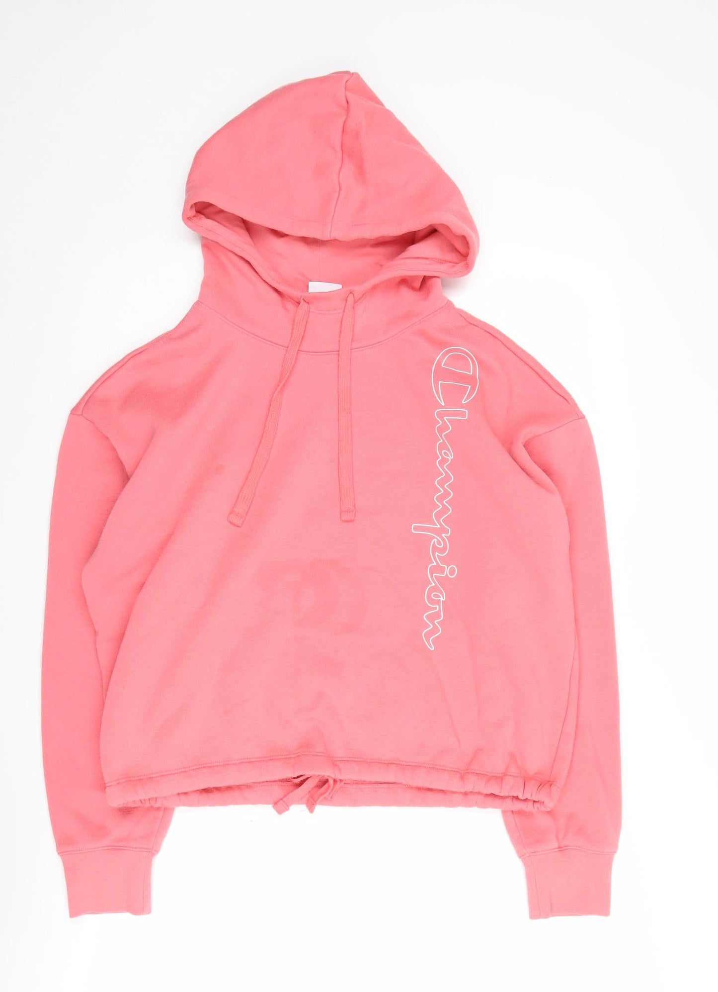 Champion Women's Pink Hoodie, Logo, L, Casual Essential