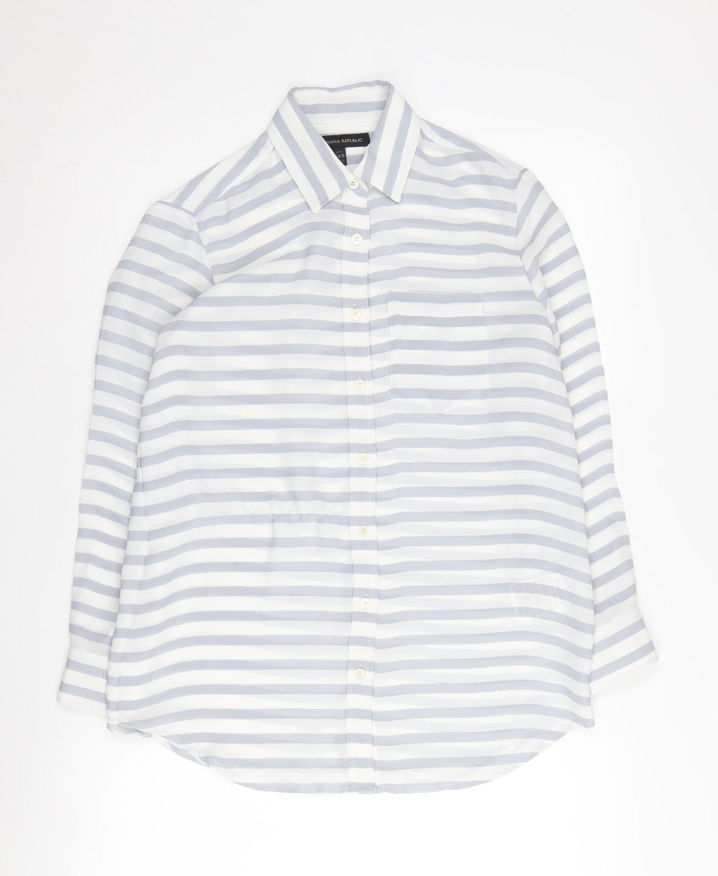 Banana Republic Women's Striped Button-Up Shirt 2XS