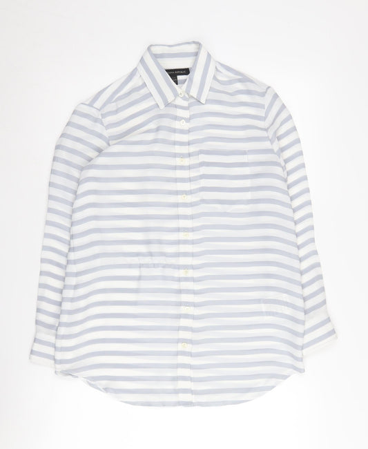 Banana Republic Women's Striped Button-Up Shirt 2XS