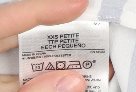 Banana Republic Women's Striped Button-Up Shirt 2XS