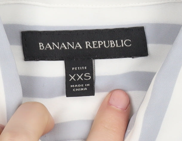 Banana Republic Women's Striped Button-Up Shirt 2XS
