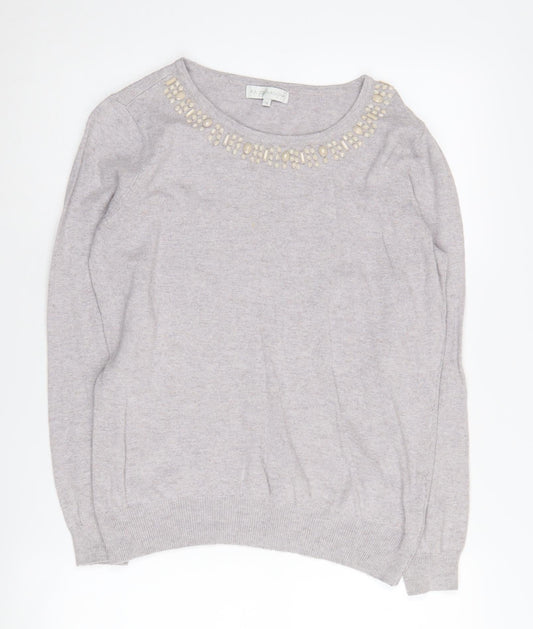 Womens UK Size 12 RJR John Rocha Grey Pullover Jumper