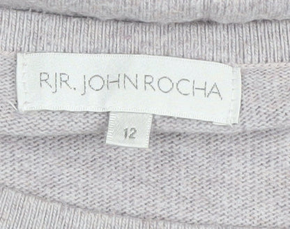 Womens UK Size 12 RJR John Rocha Grey Pullover Jumper