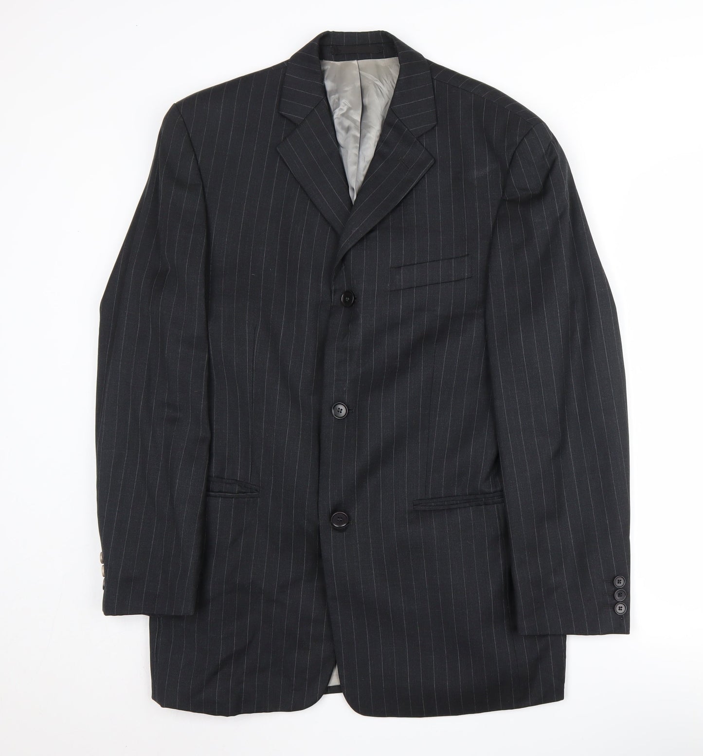 Mens UK Size 48 Pierre Cardin Regular Black Suit Jacket
