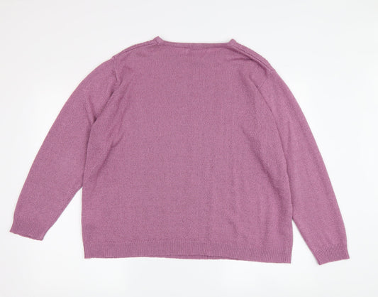 Honor Millburn Women's XL Purple Cable-Knit Pullover Jumper