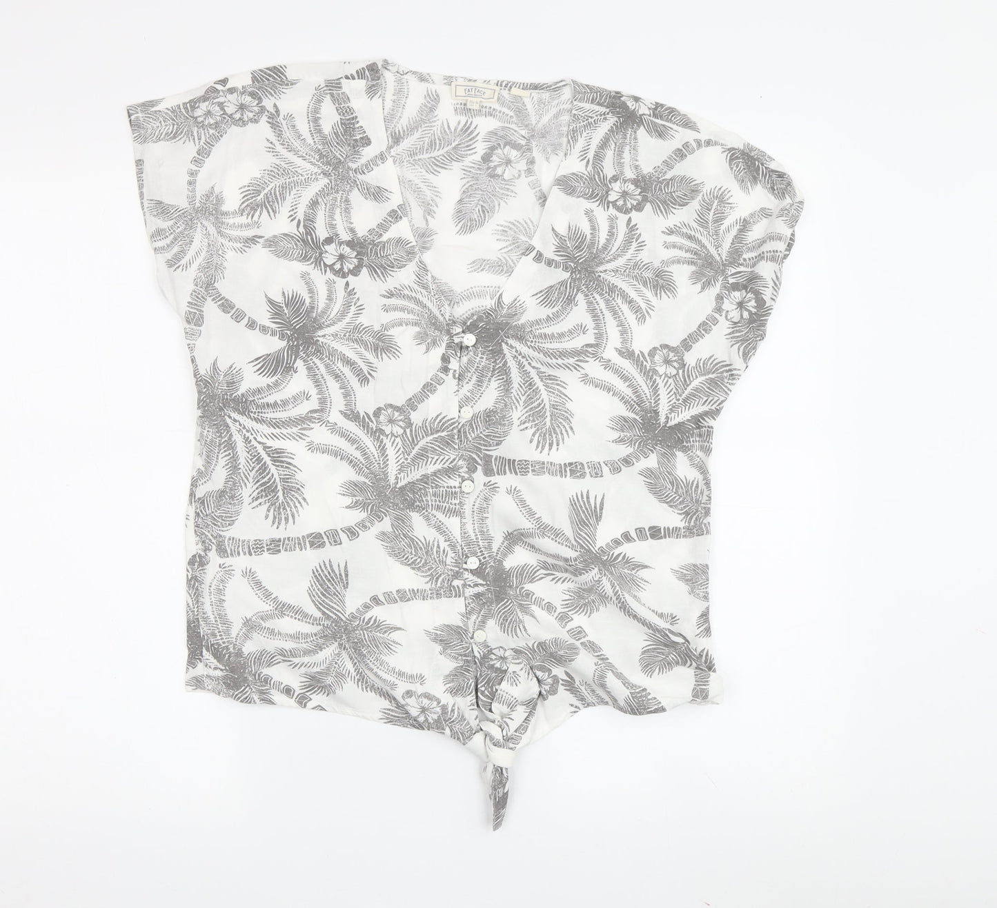 Womens UK Size 8 Fat Face White Basic Blouse