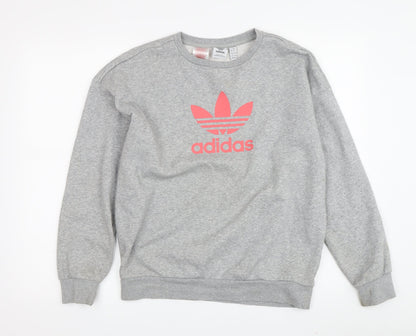 Adidas Teens Grey Pullover Sweatshirt L
