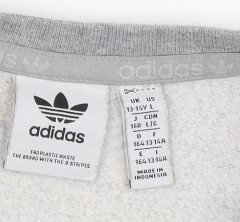 Adidas Teens Grey Pullover Sweatshirt L
