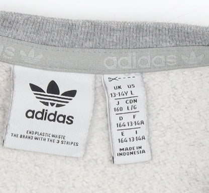 Adidas Teens Grey Pullover Sweatshirt L