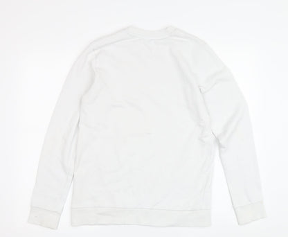 Teens UK Size 164 JACK & JONES White Pullover Sweatshirt
