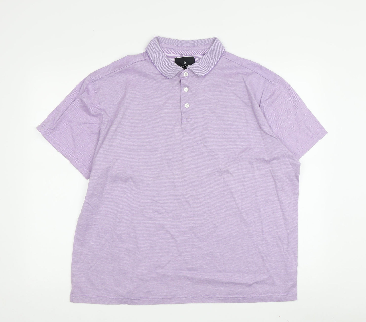Jeff Banks Men's Purple Polo Shirt L, Short Sleeve