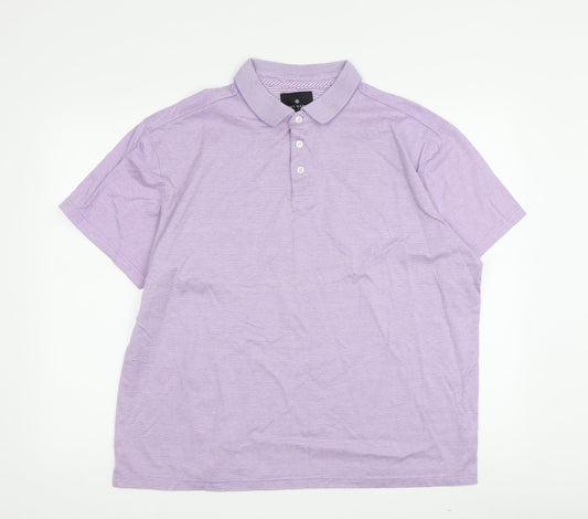 Jeff Banks Men's Purple Polo Shirt L, Short Sleeve