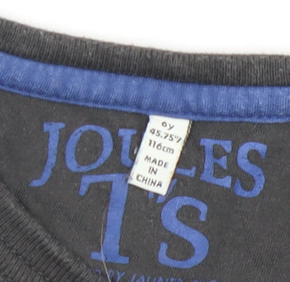 Joules Boys' Black Long Sleeve Graphic T-Shirt, Age 5