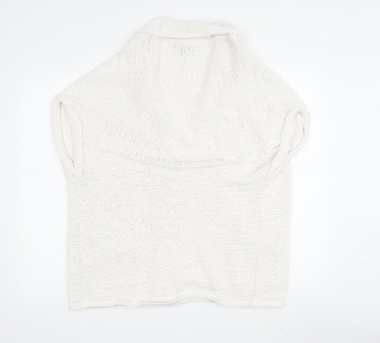 Banana Republic Women's Ivory M Cardigan Sleeveless Knit