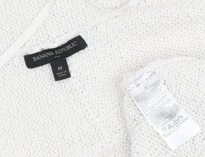 Banana Republic Women's Ivory M Cardigan Sleeveless Knit