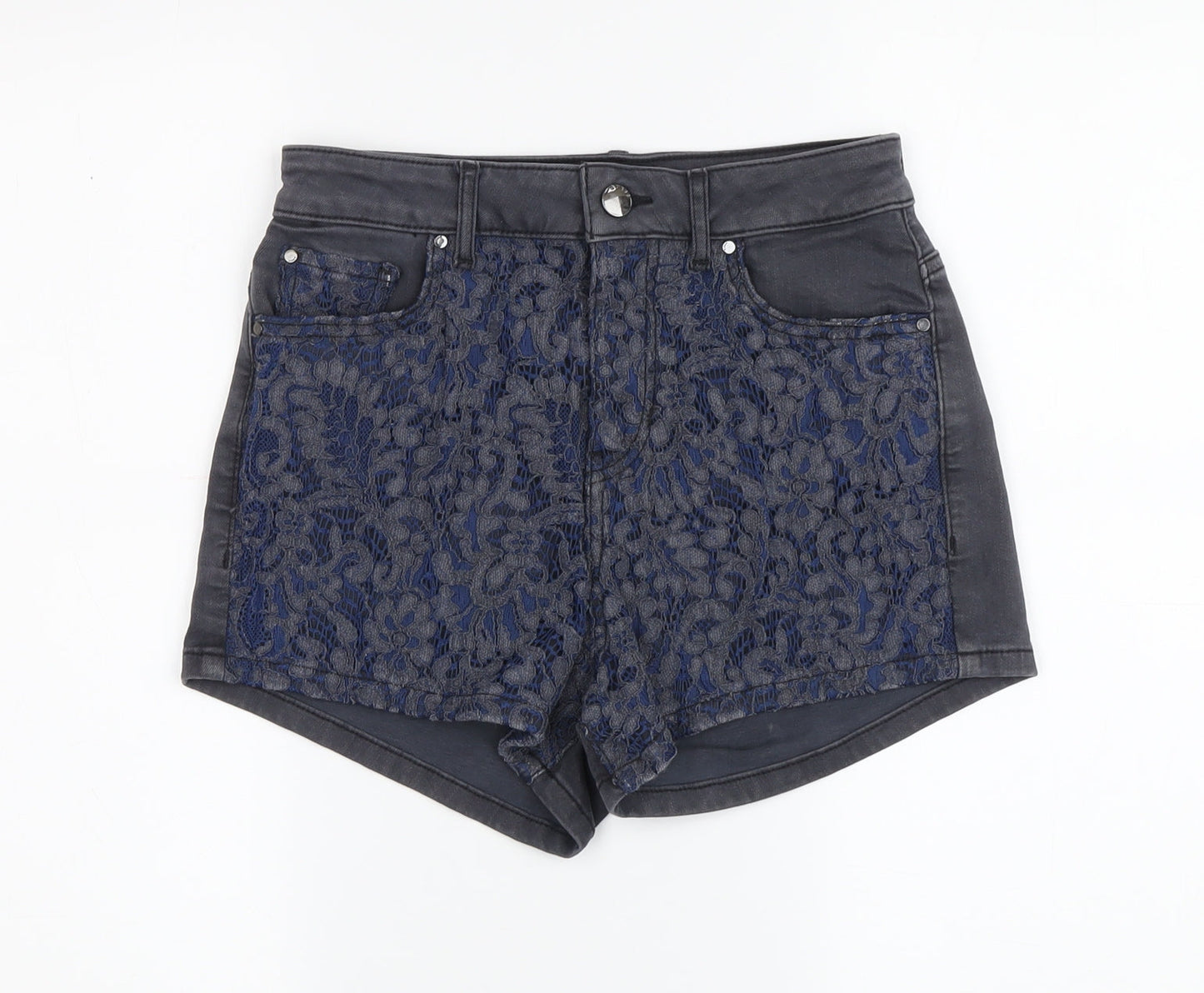 GUESS Women's Black Lace Hot Pants, Size 10, Casual Chic