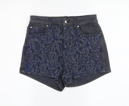 GUESS Women's Black Lace Hot Pants, Size 10, Casual Chic