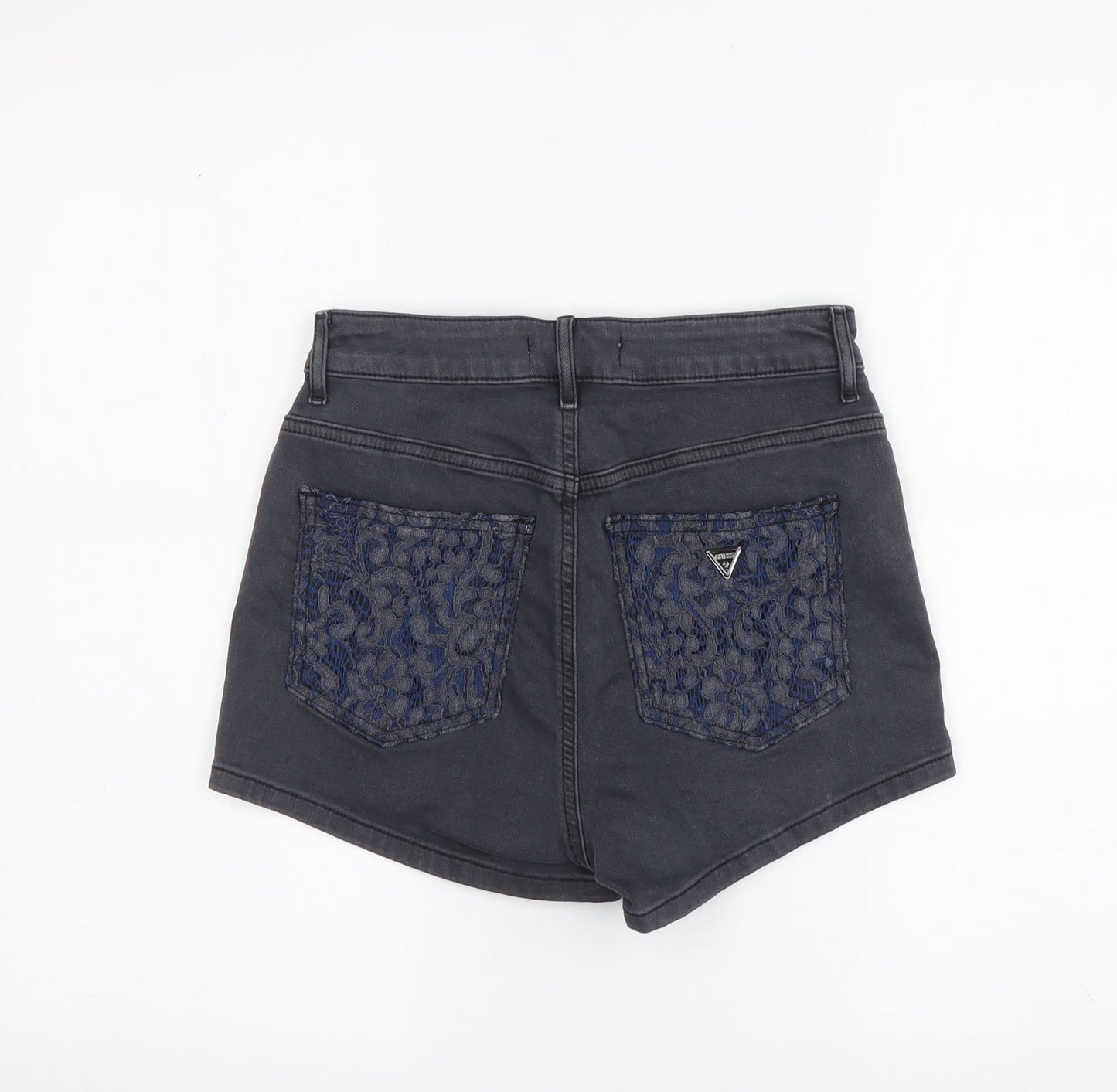 GUESS Women's Black Lace Hot Pants, Size 10, Casual Chic