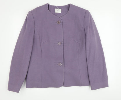 Womens UK Size 14 Eastex Purple Basic Jacket