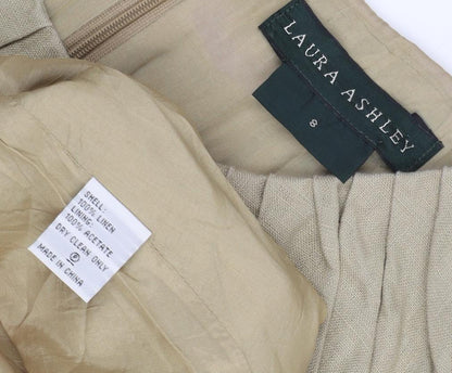 Laura Ashley Women's Beige A-Line Dress Size 8