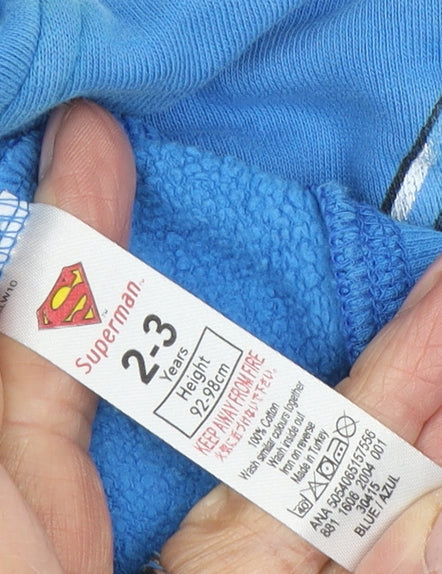Superman Boys Blue Full Zip Hoodie 2-3 Years