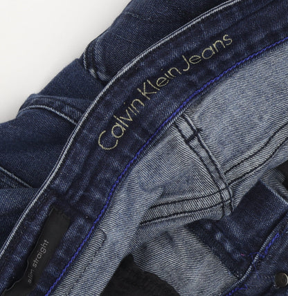 Calvin Klein Men's Blue Slim Straight Jeans