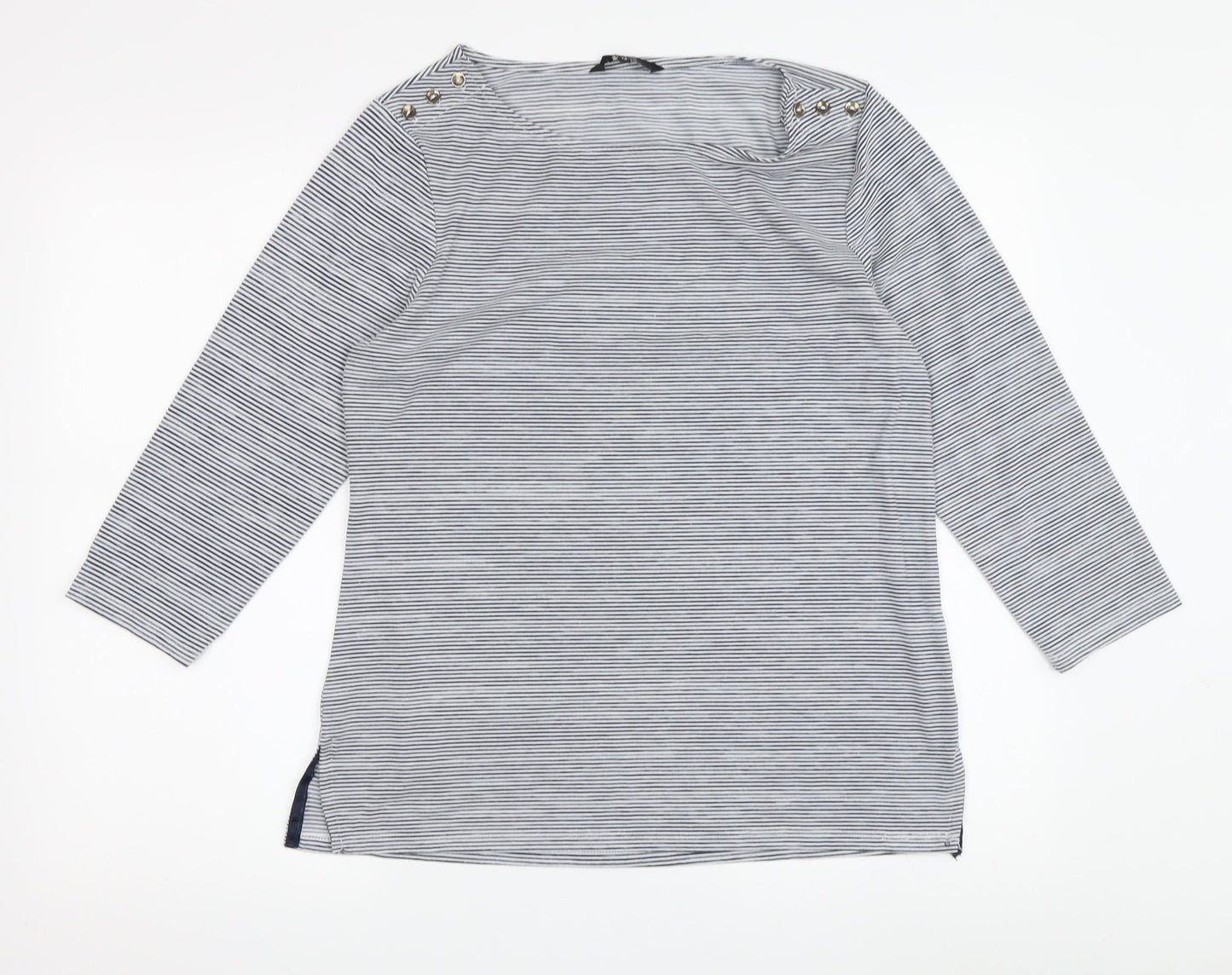 Jasper Conran Women's Blue Striped T-Shirt, Size 14