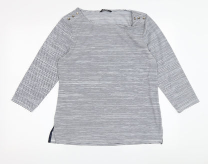 Jasper Conran Women's Blue Striped T-Shirt, Size 14