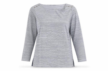 Womens UK Size 14 Jasper Conran Blue Basic Ringer T-Shirt