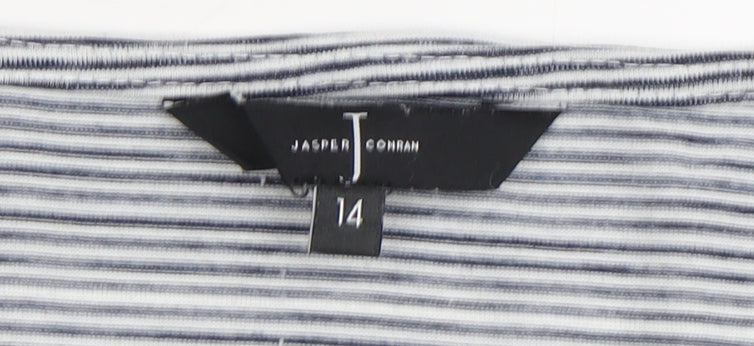 Jasper Conran Women's Blue Striped T-Shirt, Size 14