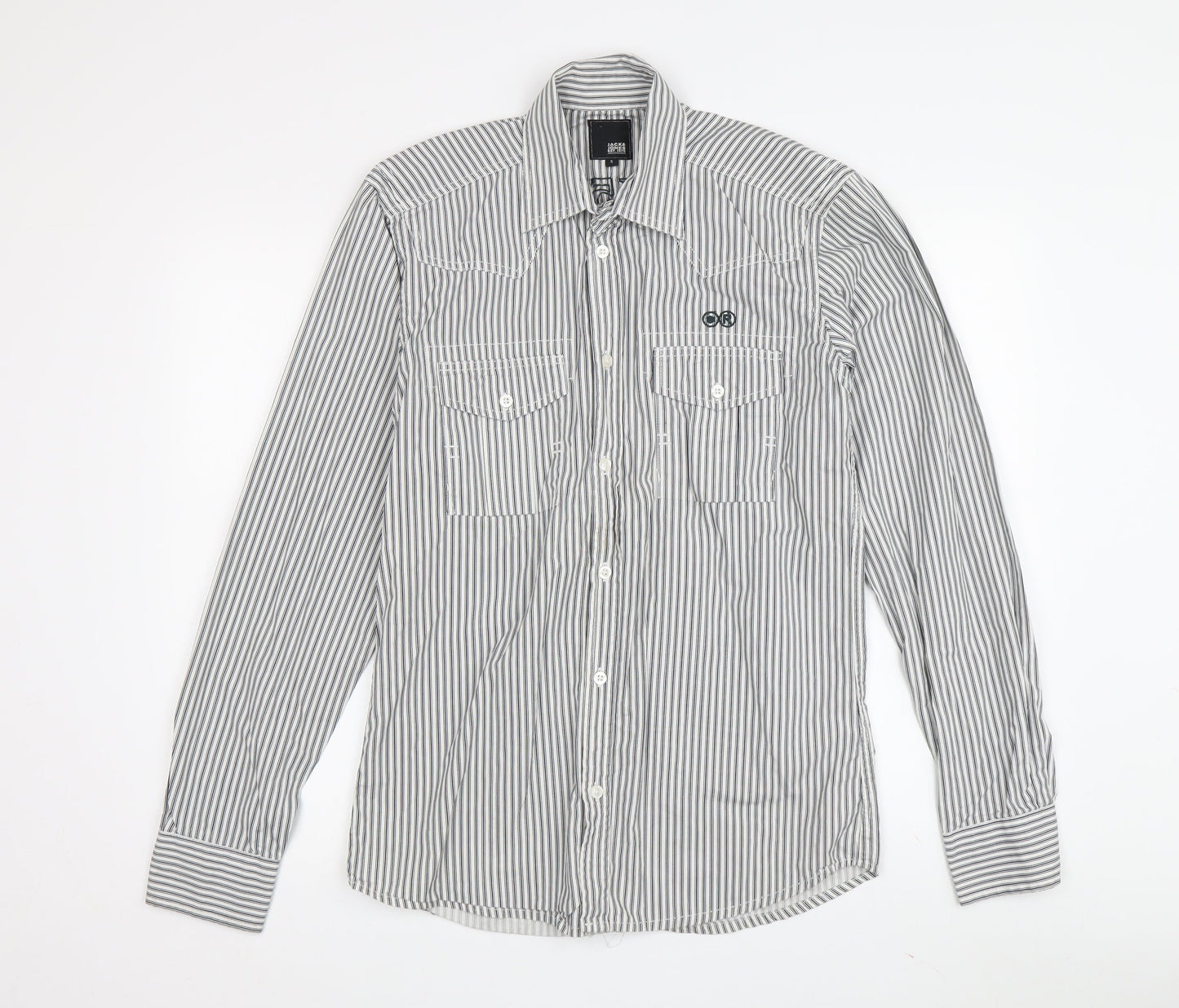 Jack & Jones Men's Black Striped Shirt S