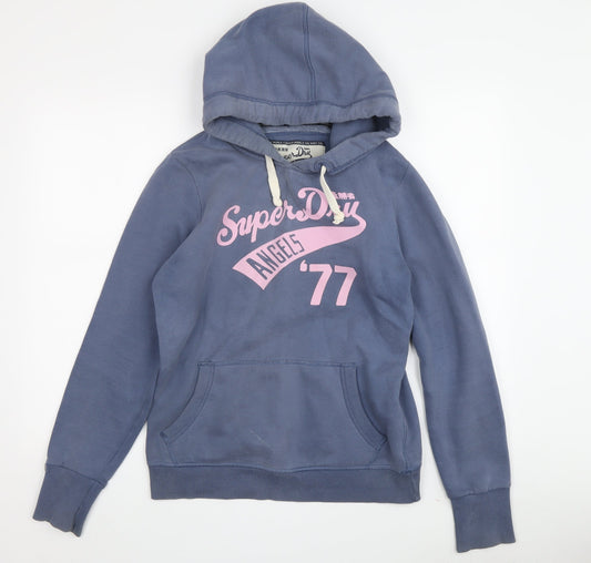 Superdry Women's Blue Pullover Hoodie M Casual