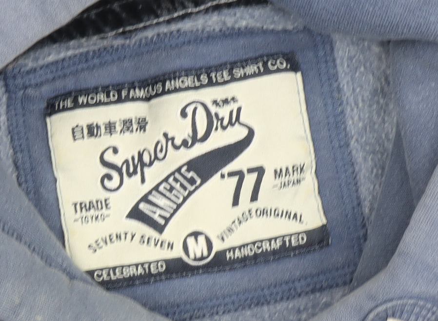Superdry Women's Blue Pullover Hoodie M Casual