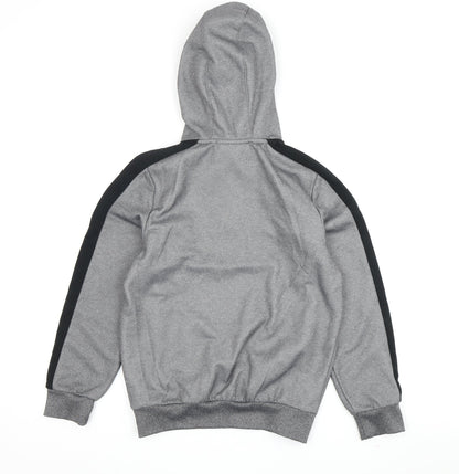 McKenzie Boys Grey 10-12 Hoodie with Half Zip and Hood