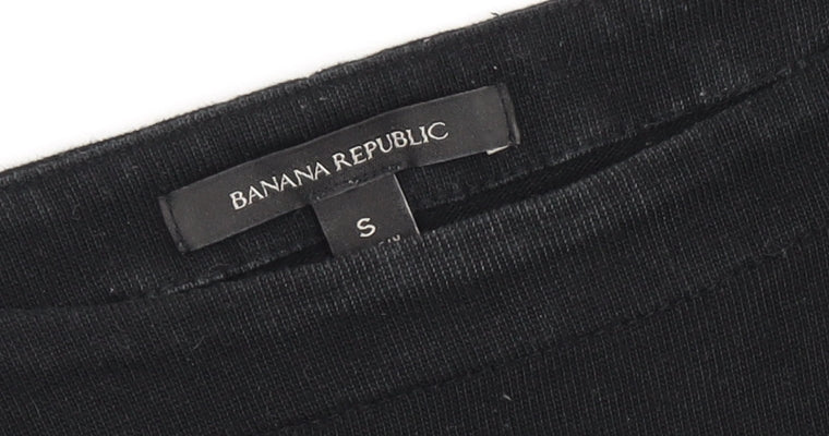 Banana Republic Women's Black Blouse, Size S, Beaded Accents