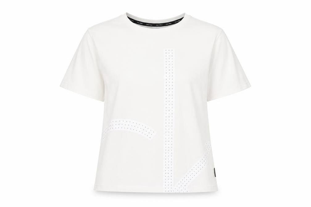 Womens UK Size XS Calvin Klein White Basic T-Shirt
