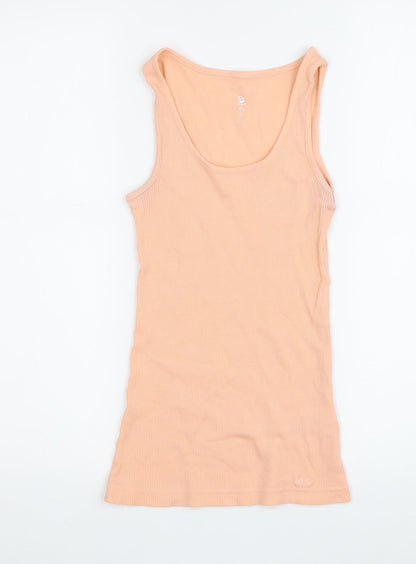 Womens UK Size XS adidas Beige Basic Tank