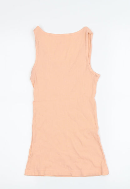 Womens UK Size XS adidas Beige Basic Tank