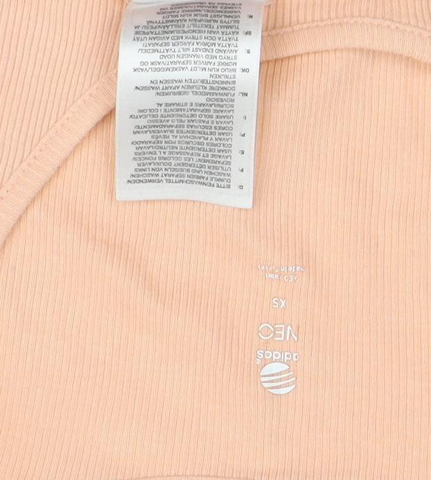 Womens UK Size XS adidas Beige Basic Tank