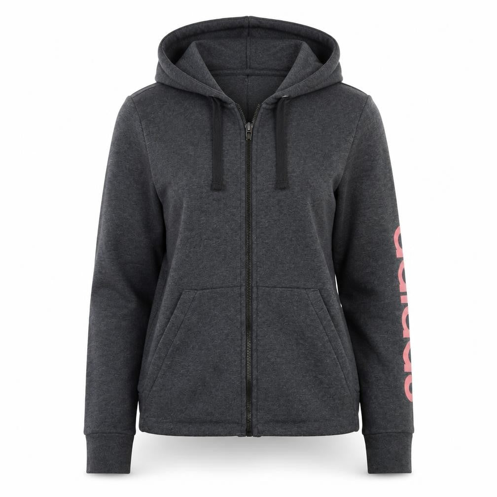 Womens UK Size 8 adidas Grey Full Zip Hoodie