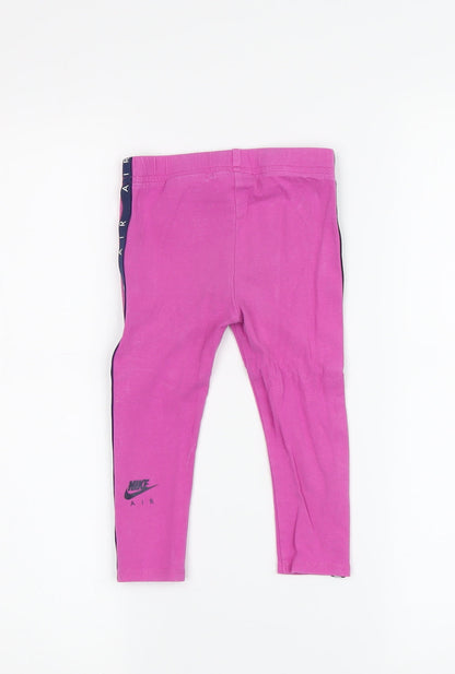 Nike Pink Unisex Toddler Leggings 24 Months Athleisure Style
