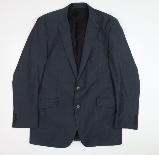 Mens UK Size 42 Ben Sherman Regular Blue Suit Jacket
