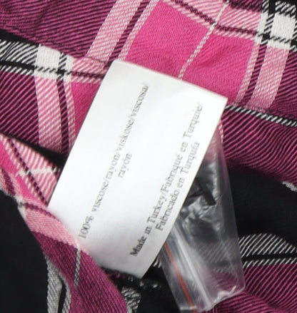 Laura Ashley Women's Plaid Blouse, 3/4 Sleeve, Size 10