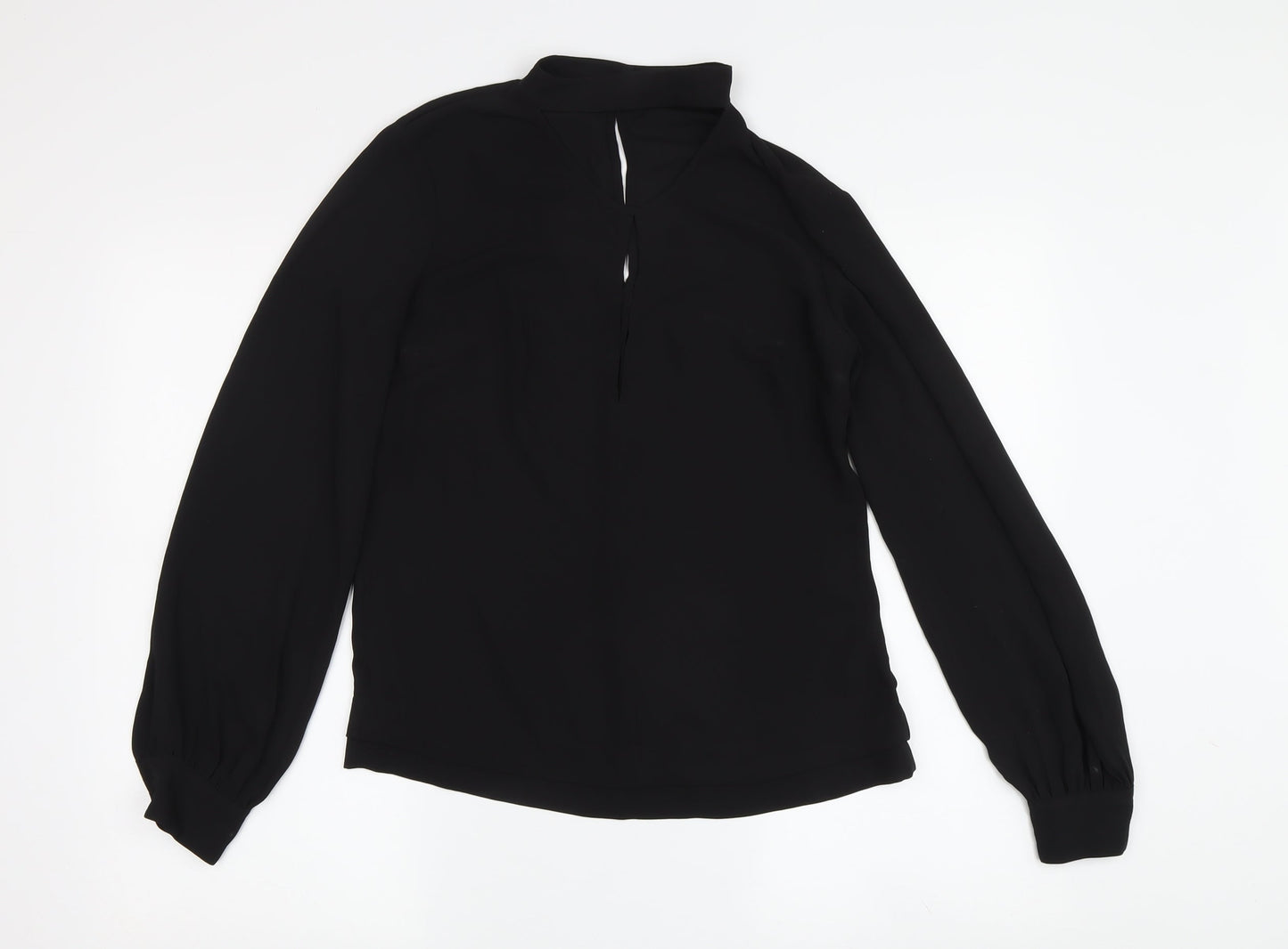 Karen Millen Women's Black High Neck Blouse Size 8