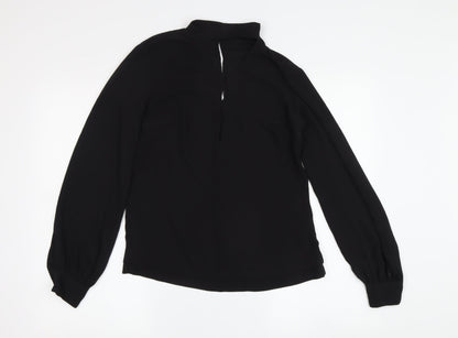 Karen Millen Women's Black High Neck Blouse Size 8