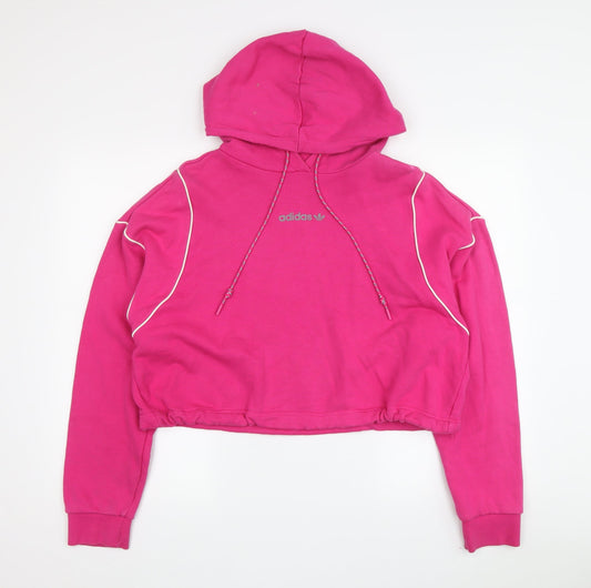 Adidas Women’s Pink Hoodie Size 10 - Casual Pullover