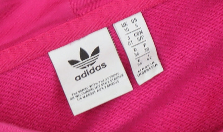 Adidas Women’s Pink Hoodie Size 10 - Casual Pullover