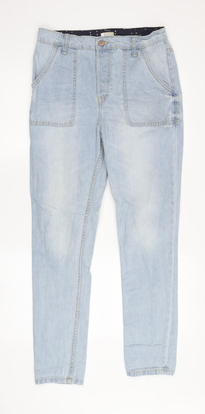 Roxy Women's Blue Straight Jeans with Pockets - Size 26