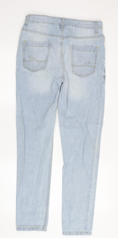 Roxy Women's Blue Straight Jeans with Pockets - Size 26