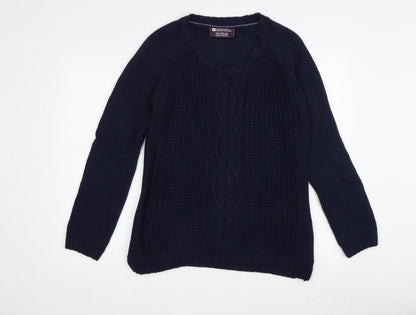 Womens UK Size 10 Mountain Warehouse Blue Pullover Jumper